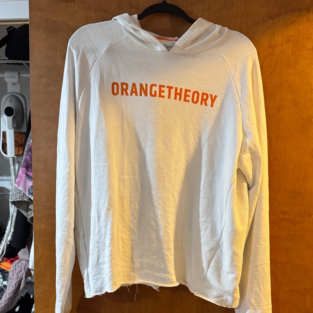 Orangetheory White and Orange Hoodie